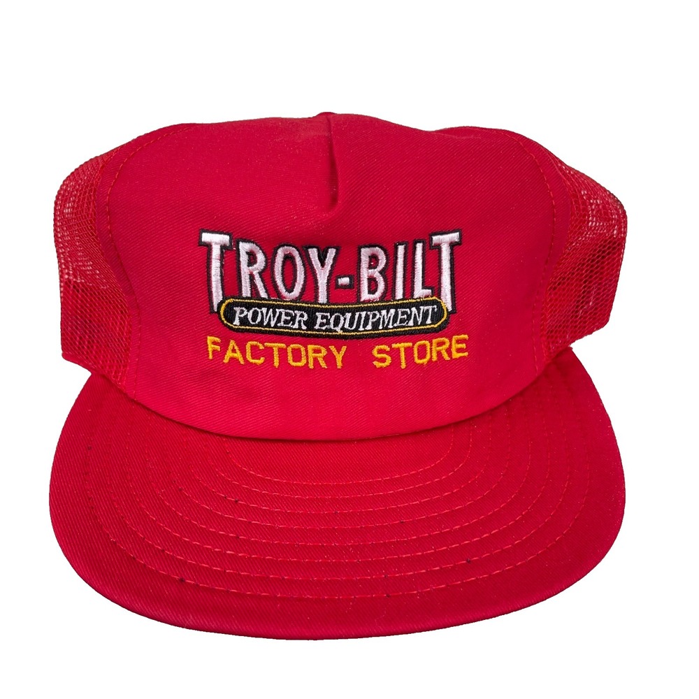 Vintage Troy Bilt Trucker Hat Cap Made In USA Louisville MFG Mower Tractor Farm
